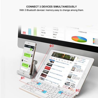 Mini portable foldable Bluetooth wireless keyboard