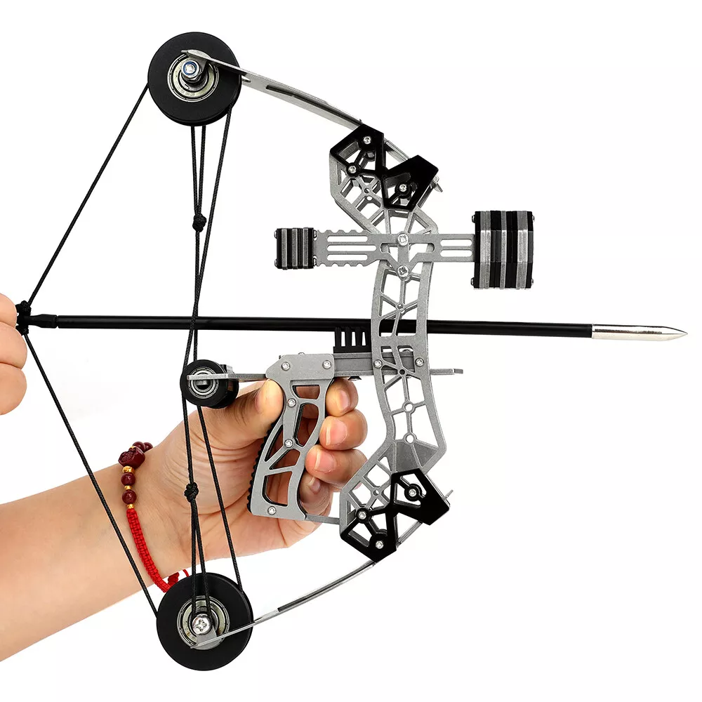 10 - inch mini compound bow set, 12 lbs, for archery competitions, outdoor sports and hunting.