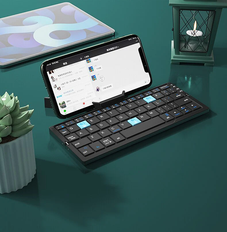 Mini portable foldable Bluetooth wireless keyboard