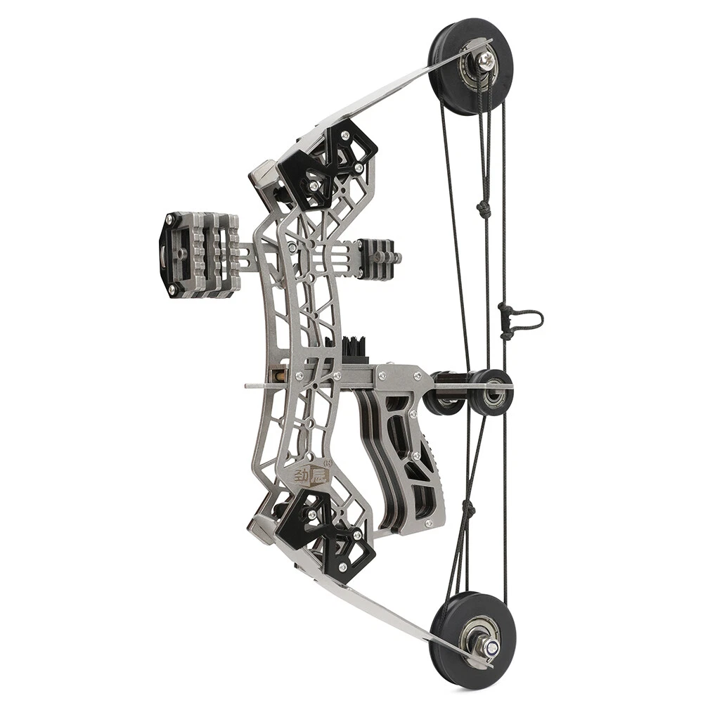 10 - inch mini compound bow set, 12 lbs, for archery competitions, outdoor sports and hunting.