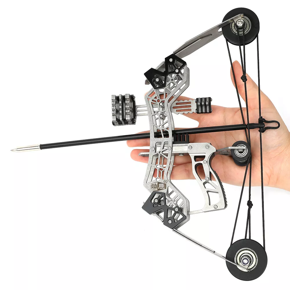 10 - inch mini compound bow set, 12 lbs, for archery competitions, outdoor sports and hunting.