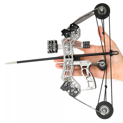 10 - inch mini compound bow set, 12 lbs, for archery competitions, outdoor sports and hunting.