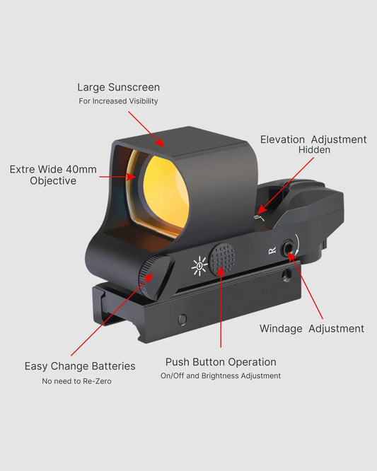 RS-30 Reflex Sight - Multiple Reticle Red Dot