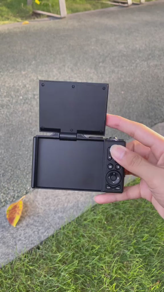 Vintage Flip-Screen 4K CMOS Digital Camera